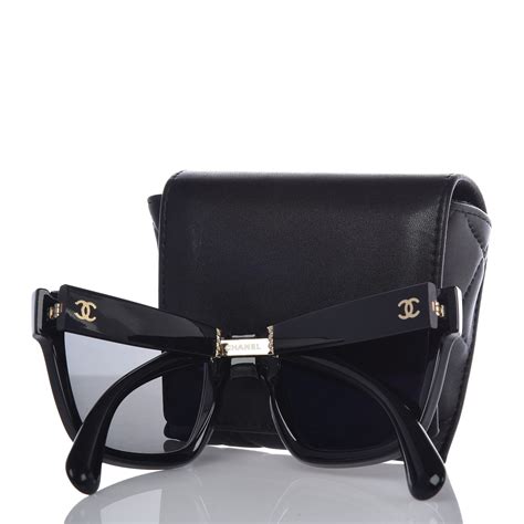 chanel foldable sunglasses